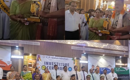 सी.पी. विद्या निकेतन में भव्य अलंकरण समारोह, नई छात्र परिषद ने ली नेतृत्व व अनुशासन की शपथ