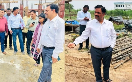 जिलाधिकारी ने किया निर्माणाधीन परियोजनाओं का औचक निरीक्षण