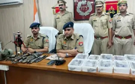 अवैध शस्त्र फैक्ट्री का भंडाफोड़, एक आरोपी, 8 तमंचे  व उपकरण सहित गिरफ्तार