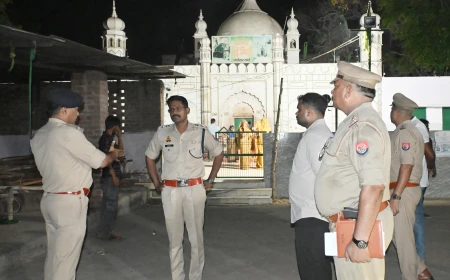 जलेसर की शनि जात मेले की सुरक्षा व्यवस्था का एसएसपी ने लिया जायजा