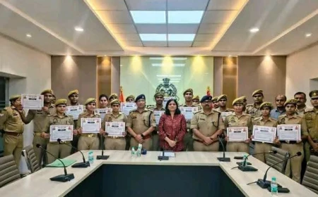 20 सिपाहियों के दरोगा बनने पर एसपी ने किया सम्मानित