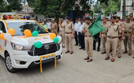 एटा में हाईटेक इंटरसेप्टर वाहन का शुभारंभ, अब ओवरस्पीडिंग और यातायात नियम तोड़ने वालों पर रहेगी डिजिटल नजर