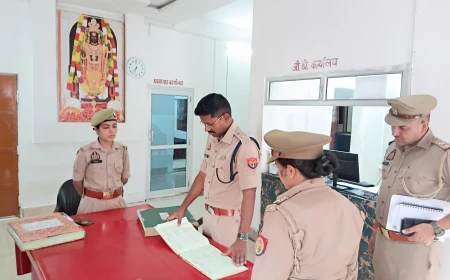 एसएसपी डॉ0 इलामारन जी द्वारा थाना सकीट का किया  औचक निरीक्षण