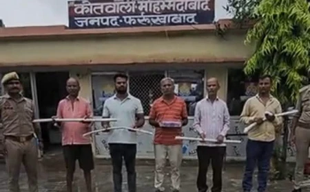 ग्राम समाज की जमीन पर कब्जे को लेकर खूनी संघर्ष, मुड़गांव प्रधान सहित 5 गिरफ्तार