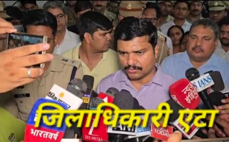 Etah News : सड़क किनारे खड़ी रोडवेज बस में तेज रफ्तार कैंटर की भीषण टक्कर, पांच यात्रियों की मौत, 11 घायल