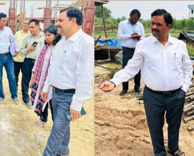 जिलाधिकारी ने किया निर्माणाधीन परियोजनाओं का औचक निरीक्षण