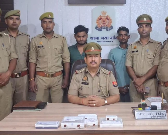 एटा में चोरी का खुलासा, दो शातिर चोर गिरफ्तार