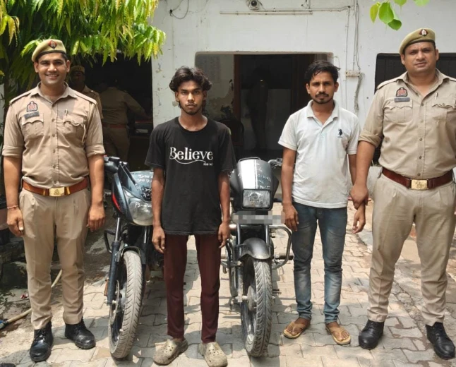 चोरी की दो बाइक सहित दो आरोपी गिरफ्तार