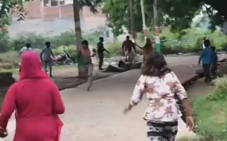 मंदिर में नोकझोंक के बाद दो गुटों में खूनी संघर्ष, गोली लगने से मासूम बच्ची घायल