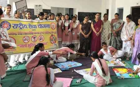 नशा मुक्ति अभियान, बने जन-जन की पहचान: कुँवर आर. सी. कन्या इंटर कॉलेज में निकाली गई जागरूकता रैली