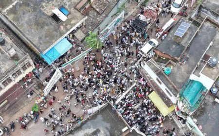 बारावफात जुलूस को लेकर एटा पुलिस ने ड्रोन से परखी सुरक्षा व्यवस्था