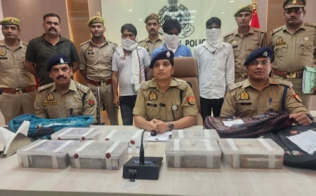 मोहम्मदाबाद लूटकांड का खुलासा: 24 लाख कैश के साथ तीन आरोपी गिरफ्तार