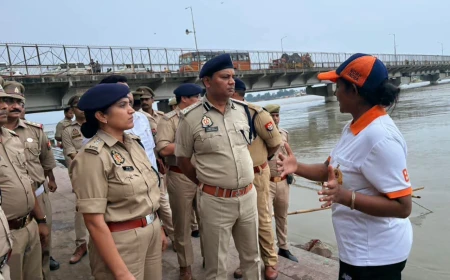 पांचालघाट पर पुलिस का ‘ऑपरेशन सुरक्षा’: डीआईजी-एसपी ने परखी व्यवस्था