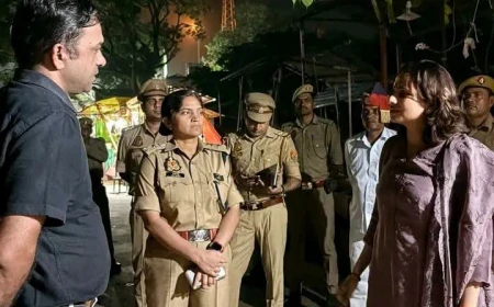 फर्रुखाबाद: पांचालघाट पर डीएम-एसपी ने आधी रात की सुरक्षा व्यवस्था की जांच