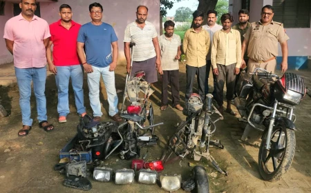 मैनपुरी पुलिस ने वाहन चोरी और अवैध हथियार के साथ चार गिरफ्तार