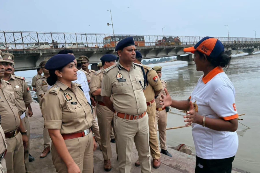 पांचालघाट पर पुलिस का ‘ऑपरेशन सुरक्षा’: डीआईजी-एसपी ने परखी व्यवस्था