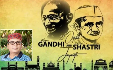 गाँधी और शास्त्री जयंती पर विशेष -   लाठी से हल तक