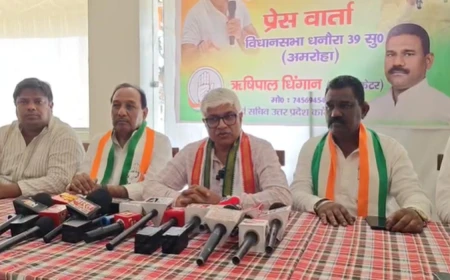 अमरोहा में कांग्रेस प्रदेश प्रभारी राजेंद्र पाल गौतम का भाजपा पर तीखा हमला