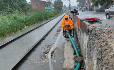 फर्रुखाबाद में 35 घंटे की मूसलाधार बारिश: शहर और रेलवे ट्रैक जलमग्न