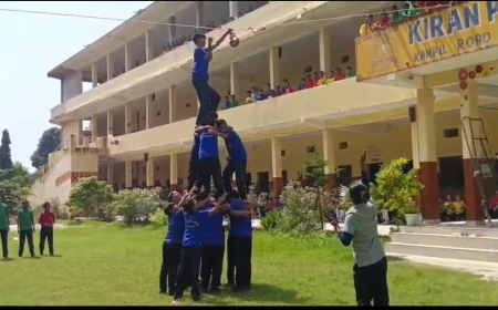 किरन पब्लिक स्कूल कायमगंज में श्रीकृष्ण छठी महोत्सव का भव्य आयोजन