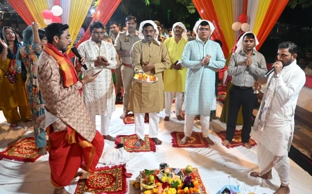 एटा पुलिस लाइन्स में धूमधाम से मनाई गई श्रीकृष्ण जन्माष्टमी