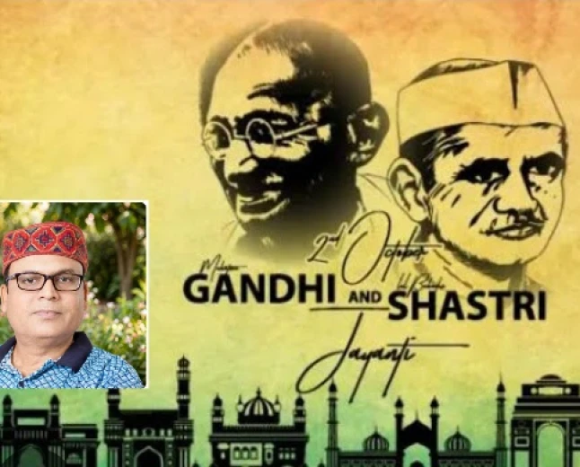 गाँधी और शास्त्री जयंती पर विशेष -   लाठी से हल तक