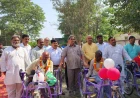 Kasganj news सेवा संकल्प अभियान के तहत दिव्यांगजनों को वितरित किए गए विभिन्न सहायक उपकरण।