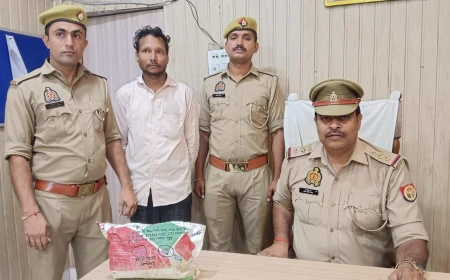 एटा पुलिस की बड़ी कार्रवाई: 1 किलो 50 ग्राम गांजे के साथ शातिर गिरफ्तार