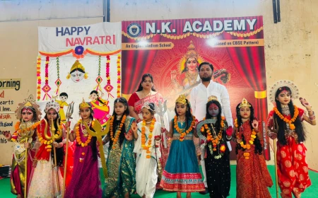 एनके एकेडमी कायमगंज में नवरात्रि और विजयादशमी का भव्य आयोजन