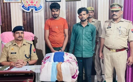 मैनपुरी: दन्नाहार पुलिस ने 16 किलो गांजे के साथ दो तस्करों को दबोचा