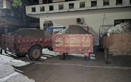 Kasganj news कासगंज डीएम के निर्देश पर अवैध खनन के विरुद्ध जिला प्रशासन की बड़ी कार्यवाही
