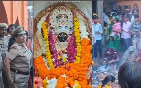 मैनपुरी शीतला माता धाम: शारदीय नवरात्रि पर उमड़ी भक्तों की भारी भीड़