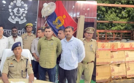 मैनपुरी में 14 लाख की अवैध शराब जब्त, अंतरराज्यीय तस्कर गिरफ्तार