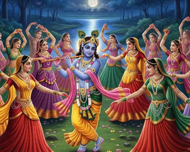 शरद पूर्णिमा महारास : मन के चंद्रमा पर इंद्रियों का नृत्य