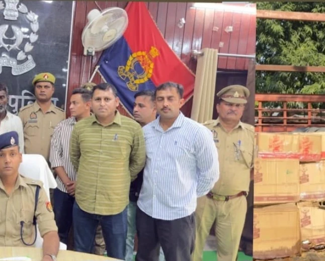 मैनपुरी में 14 लाख की अवैध शराब जब्त, अंतरराज्यीय तस्कर गिरफ्तार