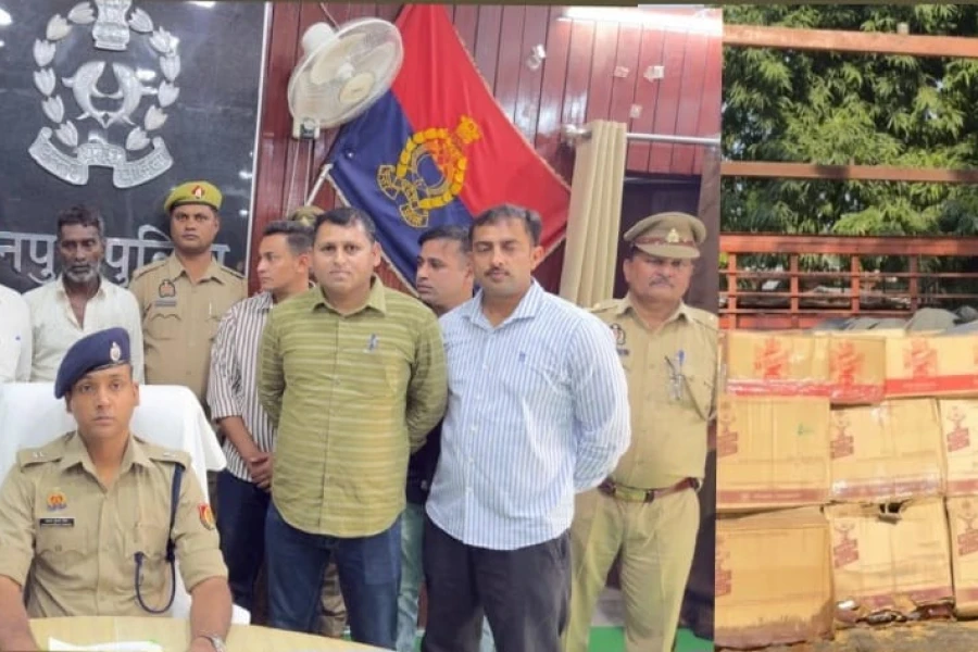 मैनपुरी में 14 लाख की अवैध शराब जब्त, अंतरराज्यीय तस्कर गिरफ्तार